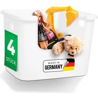 Novaliv - 4x Aufbewahrungsbox Regalstapelbox