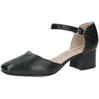 CAPRICE Pumps aus Leder mit Klettverschluss, Schwarz 37