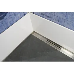 Blanke Flex-Line Duschrinne Linienentwässerung Unterbau VH oder LR mit 90er Abdeckung Design 2 - VH (Vorne/Hinten)