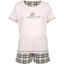 vivance dreams by lascana Shorty Pyjama-Shorts Karomuster rosa/schwarz 36/38