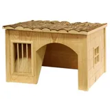 Kerbl Nagerhaus mit Heuraufe 43 x 34,5 x 27 cm braun