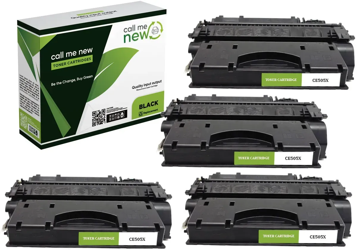 4x Callmenew Toner CE505X 05X für HP Laserjet P 2050 2053 2055 2056 2057