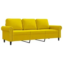 vidaXL 3-Sitzer-Sofa Gelb 180 cm Samt