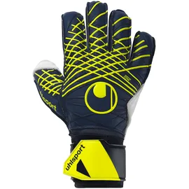 Uhlsport Prediction Soft Flex Frame Torwarthandschuhe mit Fingerschutz marine/weiß/fluo gelb 9.5