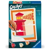 Ravensburger Malen nach Zahlen CreArt, Leuchtturm am Strand