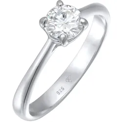 Elli PREMIUM Moissanite Solitär Verlobungsring 925 Silber Ringe   Damen
