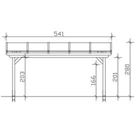 SKANHOLZ Sanremo 541 x 350 cm Leimholz Nussbaum