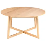 Esstisch MDF Holzoptik helle Eiche rund modernes Design Waipori
