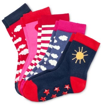 Tchibo - 5 Paar ABS-Socken aus Bio-Baumwolle - Weiss/Gestreift - Kinder - Gr.: 27-30 - weiß - 27-30