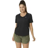 Asics Road V-Neck SS TOP, PERFORMANCE Black XL