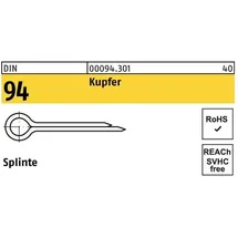 Industrial Quality Supplies DIN 94/ISO 1234 Splinte Kupfer 6,3 x 50 Cu S