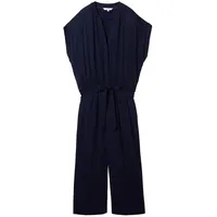 Tom Tailor Damen Crinkle Overall, blau, Uni, Gr. 36