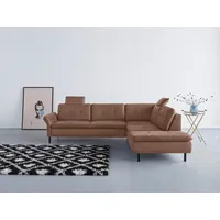 Home affaire Ecksofa Birkholm L-Form, Armlehnverstellung, auch in Easy Clean Bezug - mit Wasser zu reinigen braun