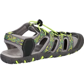 CMP Kids SAHIPH Hiking Sportliche Sandale, Grau-Limettengrün (Graffite-Lime Green), 40 EU