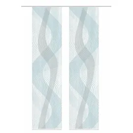 VISION S 055397 2er-Set Schiebegardinen VALESI, blau, 260 * 60