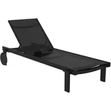 deluke Sonnenliege 74 x 190 x 31 cm Schwarz