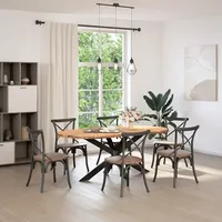 VidaXL Esstisch Hellbraun 200x100x74 cm Massivholz Eiche Oval