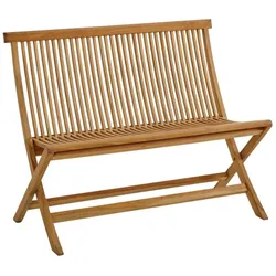 Gartenbank Turin aus Teakholz, mit Rückenlehne