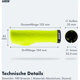Aaron Fahrradgriffe Ergonomisch Gelb