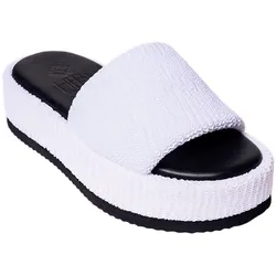 Hebe Athens Sandale Puffy Ibiza Flatform Slide weiss Damen