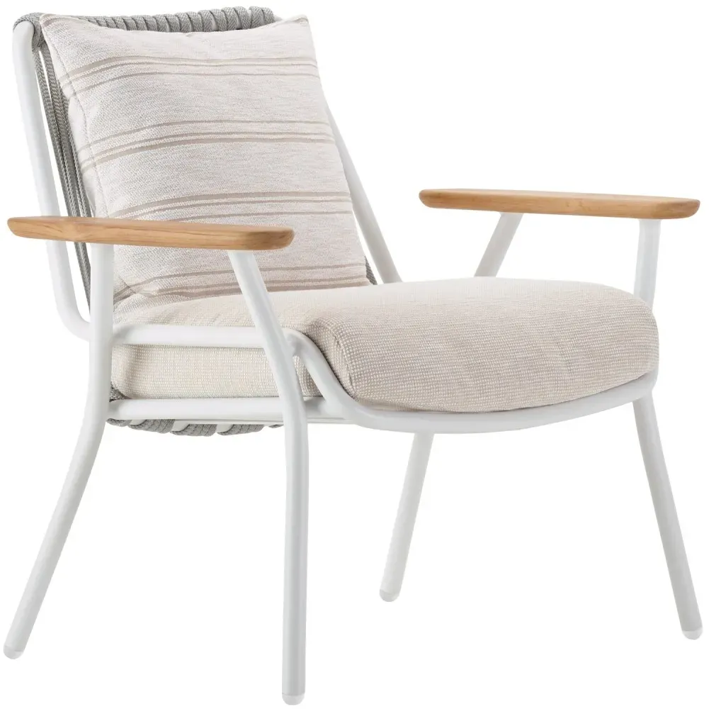 Lounge Sessel Basso - 301 - weiß wetterfest 626 - anthracite