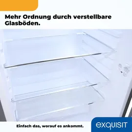 Exquisit RKS120-V-H-160E Retro-Kühlschrank (122 l, 895 mm hoch, Grau)