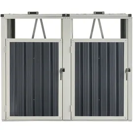 pro.tec Mülltonnenbox Tarbek 146 x 121 x 82 cm grau
