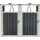 pro.tec Mülltonnenbox Tarbek 146 x 121 x 82 cm grau
