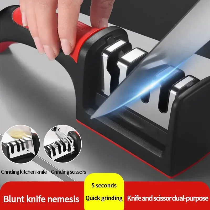 BJ Vierstufen-Schärfer für den Hausgebrauch, multifunktional und schnelles Schneidewerkzeug, 4-Schlitz-Design