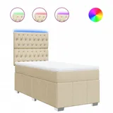 Maison Exclusive - Boxspringbett Mit Matratze Creme 90x190 Cm Sto