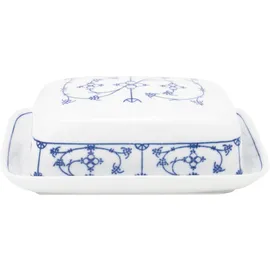 Kahla Blau Saks Butterdose, eckig
