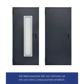 Hörmann Kellertür mit Lichtausschnitt anthrazitgrau 100 x 200 cm
