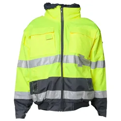Warnschutz Comfort-Jacke "KONTRAST" - L - gelb/marine