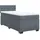 vidaXL Boxspringbett mit Matratze Dunkelgrau 90x200 cm Samt
