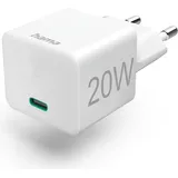 Hama Schnellladegerät USB-C Mini-Ladegerät, 20W weiß