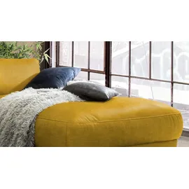KAWOLA Ecksofa motorischer Relaxfunktion LOLA Gold Webstoff Relaxfunktion