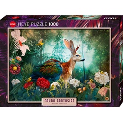 HEYE Puzzle Jackalope / Fauna Fantasies, 1000 Puzzleteile, Made in Germany bunt