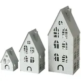 Boltze Kerzenlaterne Dover Metall Grau