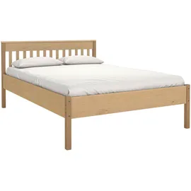 MID.YOU Bett Luna 140 x 200 cm Kiefer massiv eichefarben lackiert