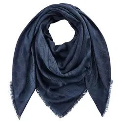 Codello Tuch mit Monogramm-Muster dunkelblau Damen 