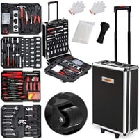 MONZANA® Werkzeugkoffer XXL gefüllt Set 899tlg Qualitätswerkzeug Werkzeugkasten Werkzeugkiste Werkzeugtrolley anthrazit