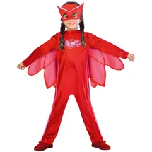 LIRAGRAM PJ Masks Eulette Kinderkostüm Jumpsuit und Maske 92-98 (2-3 Jahre)