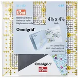 Prym Universal 4,5 x 4,5 inch Omnigrid Lineal, Kunststoff, transparent