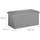 Relaxdays Truhenbank Gepolstert Grau 38 x 76,5 x 38,5 cm