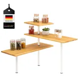 bremermann Bambus-Eckregal 45 x 40 x 45 cm Weiß
