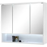 BASIC by Balculina Spiegelschrank »Best80 Spiegelschrank, Badezimmerschrank BxHxT 80x70x23 cm«, (1 St.), Breite 80 cm, LED-Beleuchtung, Softclose, weiß