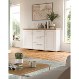 Home Affaire Cosenza Sideboard 129 x 80 x 40 cm Weiß