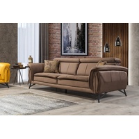 Villa Möbel Sofa Sky, 1 Stk. 3-Sitzer, Quality Made in Turkey, Luxus-Microfaser (100% Polyester) braun