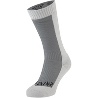SealSkinz Unisex Kaltes Wasser Wasserdichte Socken – Mittellang, Grau, XL