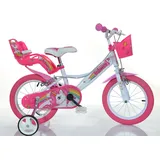 DINO BIKES Unicorn 14 Zoll RH 25 cm weiß/rosa